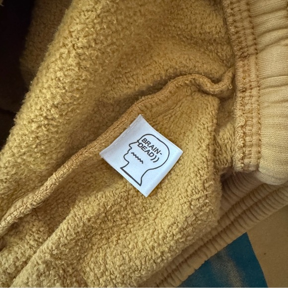 Brain Dead Men's Clean Love Yellow Graphic Sweatpants Medium - Picture 7 of 11